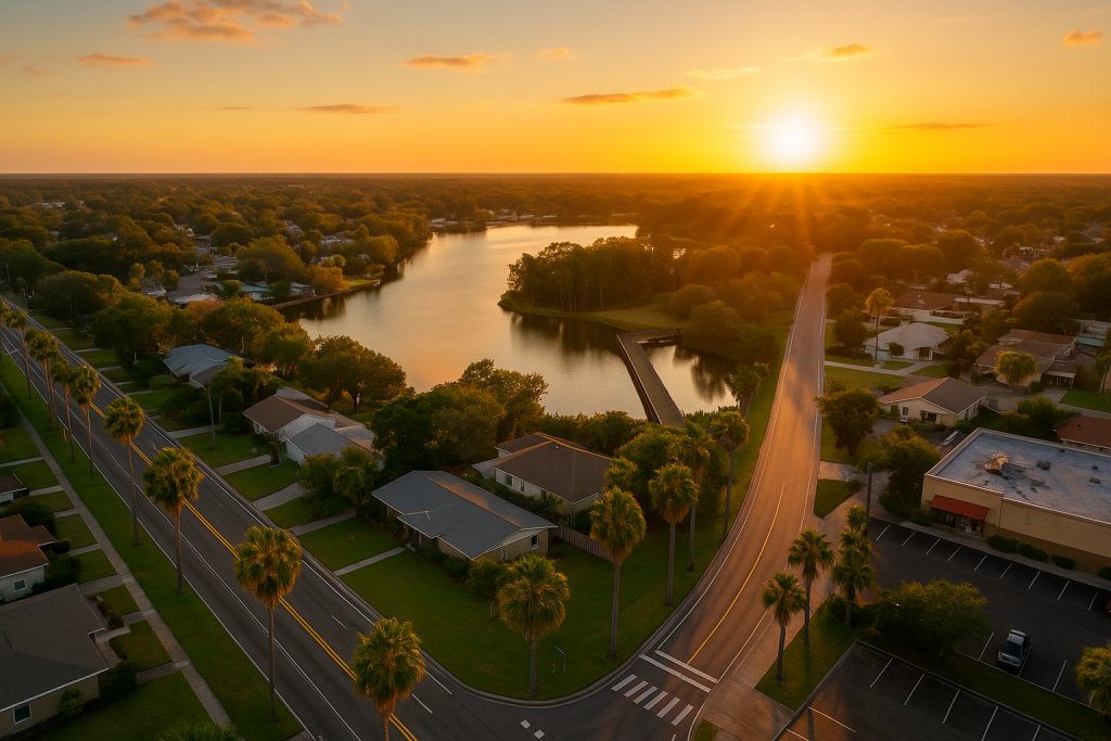 A view of Seminole FL at sunset